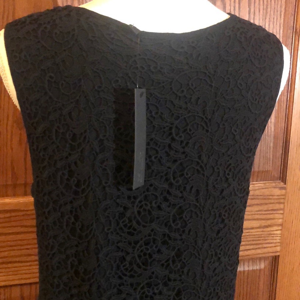Apt. 9 Black Tank Top Rounded Neckline Asymmetrical Hem - Picture 2 of 5